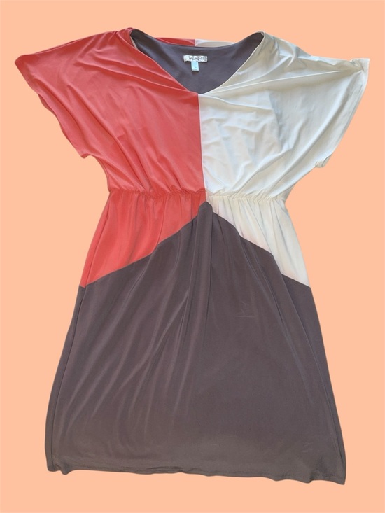 dressbarn Dresses & Skirts - Dress Barn color block orange‎ brown and white dress